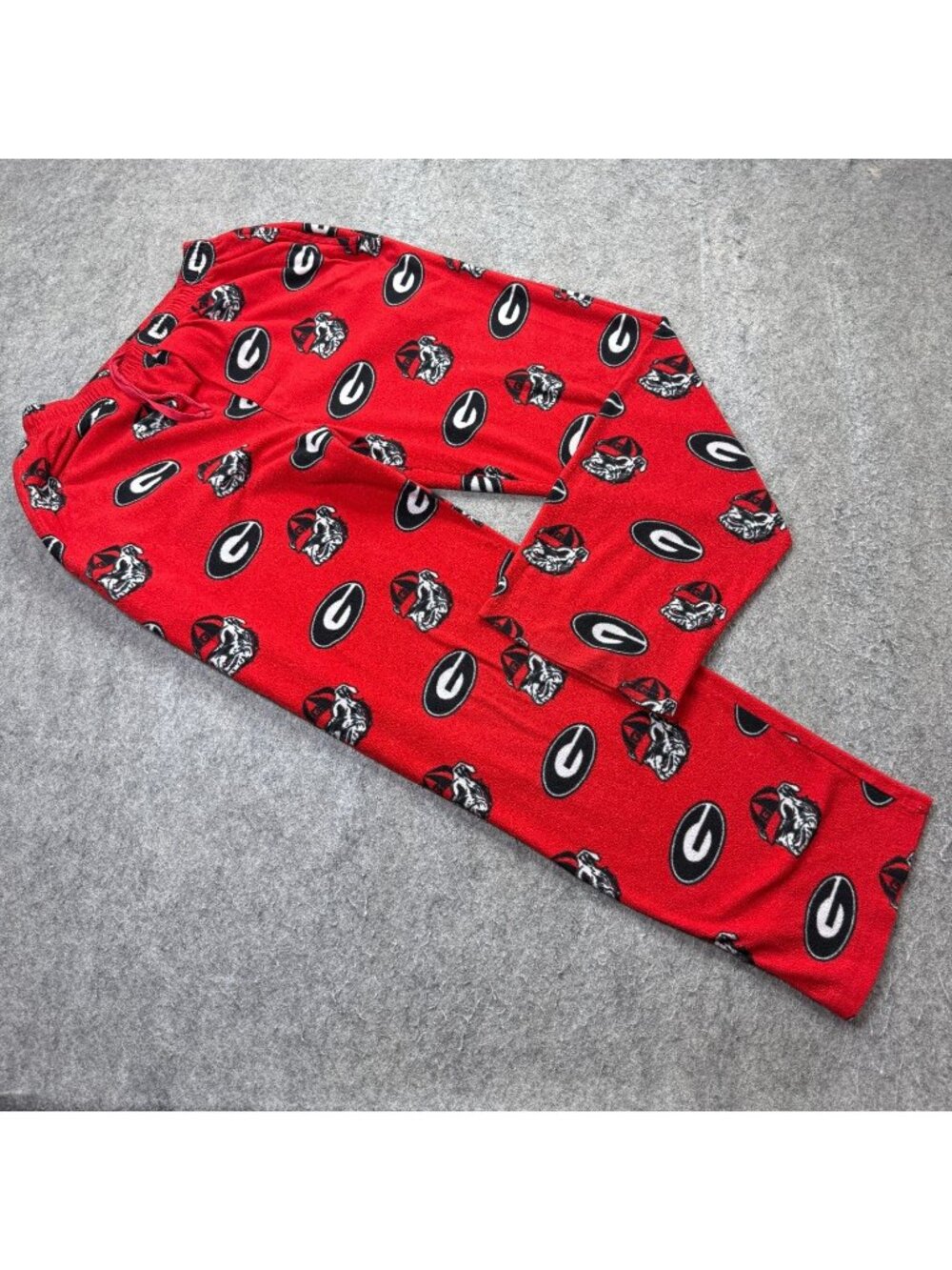 Georgia Bulldogs Pajama Bottoms Concepts Sport Men M Red Fleece Graphic 30"